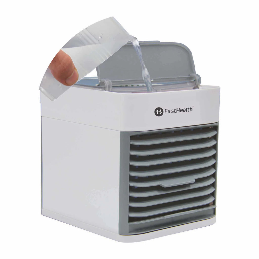 Firsthealth hydro chilled technology portable mini air conditioner