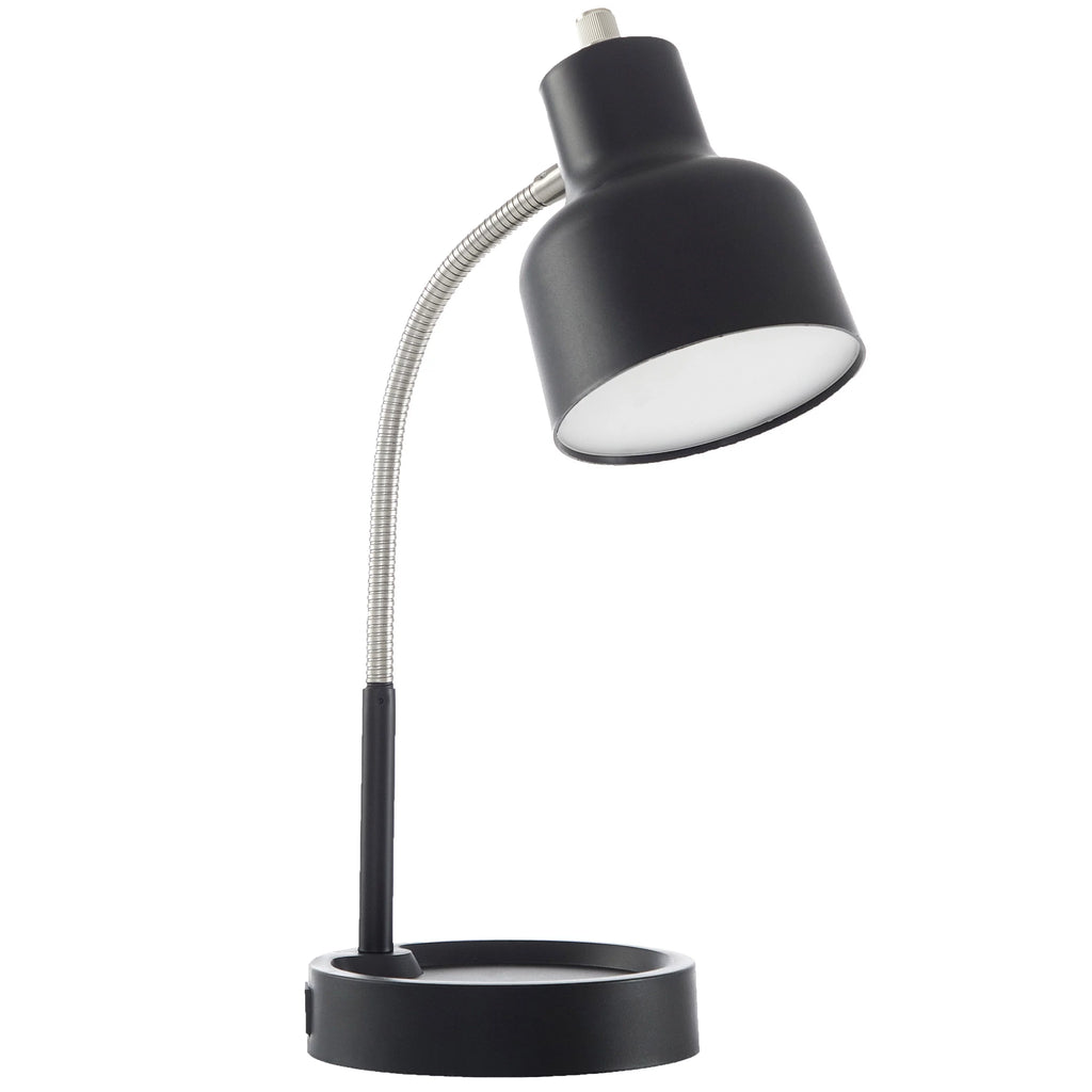 Mainstays LED Gooseneck Desk Lamp w/ Catch-All Base AC Outlet
