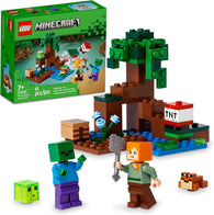 LEGO Minecraft The Swamp Adventure Building Game Construction w/ Alex & Zombie Figures  - Ages 8+, 65 Pieces