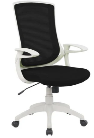Soho 411-97226 Office Chair w/ Metal Base & Grey Arms