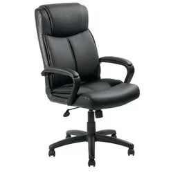 Soho 411-97263 Executive Faux Leather Office Chair w/ Padded Arm Rest