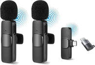 K9 Dual Wireless Microphones w/ Type-C & iPhone Connector