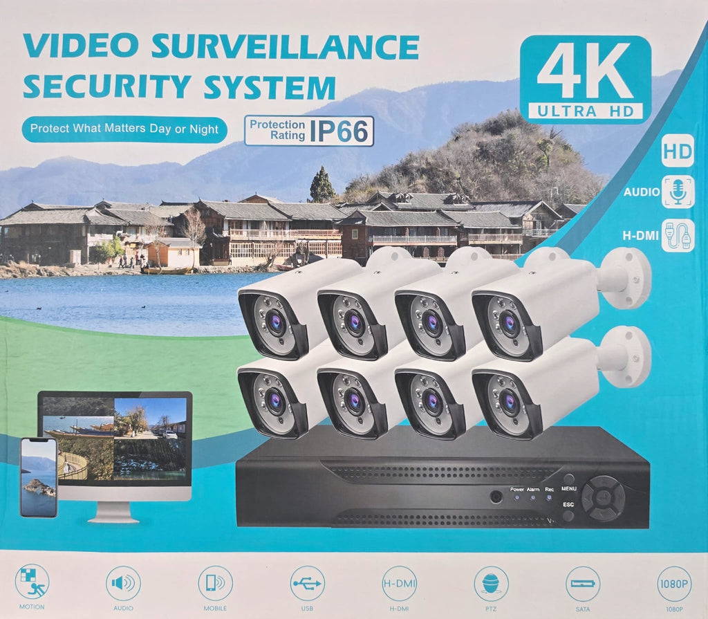 HD Security Recording DVR System w/ Internet & 4G Phone Viewing - 8 x ...