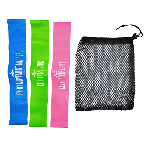 Bold Inspiration Resistance Loop Set - 3 Pack w/ Mesh Bag