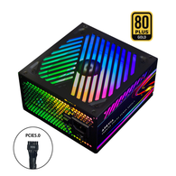 Apevia Premier Series 850W RGB ATX 3.0 & PCIE 5.0 80+ Gold Certified Power Supply w/ with PCle 5.0 / Gen 5 12VHPWR (12pin+4pin) GPU connector
