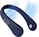 Portable 360° Neck Fan w/ 5 Adjustable Modes - Bladeless & Rechargeable - 4000mAh 4-6 Hour Battery - LCD Screen
