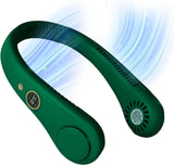 Portable 360° Neck Fan w/ 5 Adjustable Modes - Bladeless & Rechargeable - 4000mAh 4-6 Hour Battery - LCD Screen