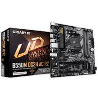 Gigabyte B550M DS3H AC R2  - AMD B550 / Socket AM4 / DDR4 / Gigabit LAN / Onboard Graphics (CPU Required) / HDMI / DisplayPort / HD Audio - micro ATX Motherboard
