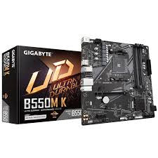 Gigabyte AMD B550M K - AMD B550 / Socket AM4 / DDR4 / Gigabit LAN / Onboard Graphics (CPU Required) / HDMI / DisplayPort / HD Audio  micro ATX Motherboard
