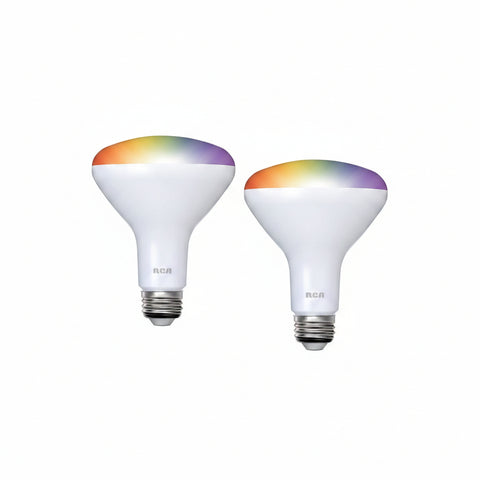 RCA BR30 Dimmable RGB Smart Wi-Fi LED Bulb 2 Pack - 720 Lumens