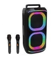 iKaraoke Box Rechargeable Bluetooth Speaker - 2 x Microphones | USB | Micro SD | FM