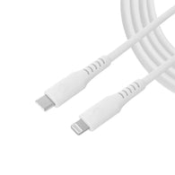 Premium Silicone USB-C To Lightning Cable PD27W - White