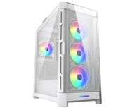 Cougar DuoFace Pro RGB ATX Mid Tower Gaming Case w / 4 Preinstlled ARGB Fans | Mesh & Tempered Glass Front Panels