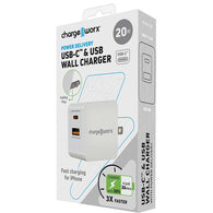 Chargeworx CX3099 USB-C & USB Wall Charger W/ Power Delivery (20W)