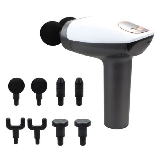 FirstHealth Dual Head Rechargeable Deep Tissue Massage Gun w/ 10 Speed Settings