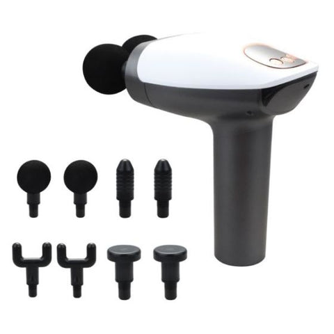 FirstHealth Dual Head Rechargeable Deep Tissue Massage Gun w/ 10 Speed Settings