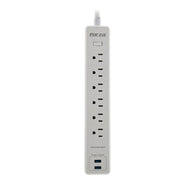 Forza FSP-612USBW Surge Protector 1200J - 6 Outlets, 2 Smart Charge USB Ports