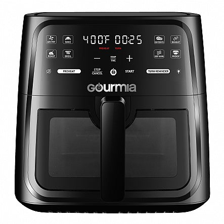 Gourmia 8-Quart Digital Window Air Fryer, with 8 One-Touch Functions - Black