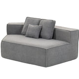 Compressed Boneless Single Sofa Chair w/ 3 Back Cushions - Left Side