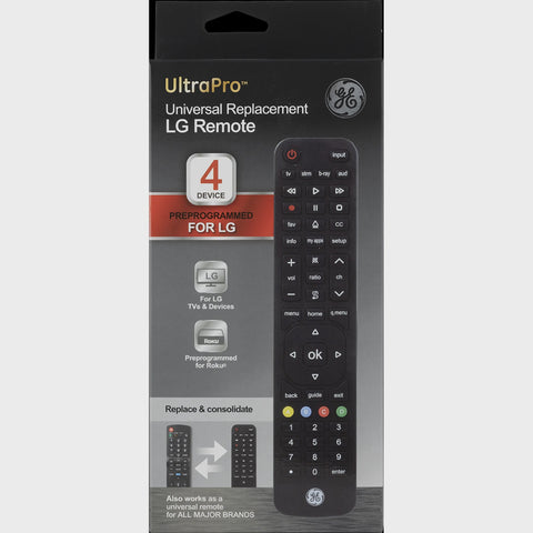 GE 4-Device LG Direct Replacement Universal Remote