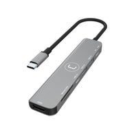 Unno Tekno 7 in 1 Type C Hub - Grey