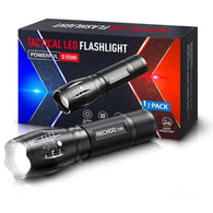 Tactical Waterproof Flashlight w/ High Lumens & 5 Modes