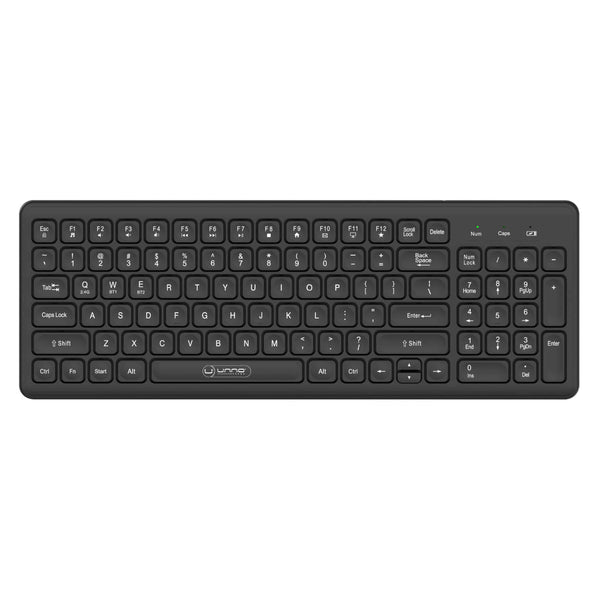 Unno Tekno KeyPro Multi-Device Compact Bluetooth + Wireless Keyboard
