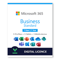 Microsoft 365 Business Standard - 1 Year, 1User (5 Devices)