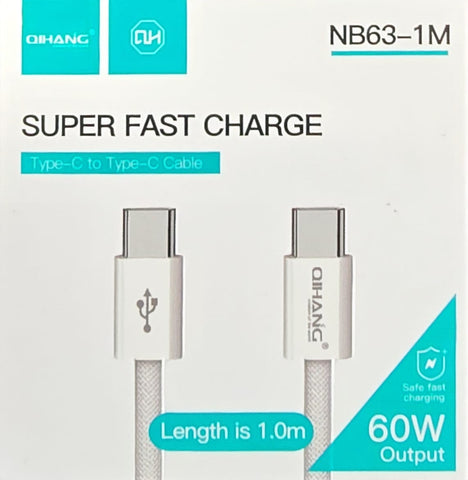 Super Fast Charge Type C to Type C Cable 3ft
