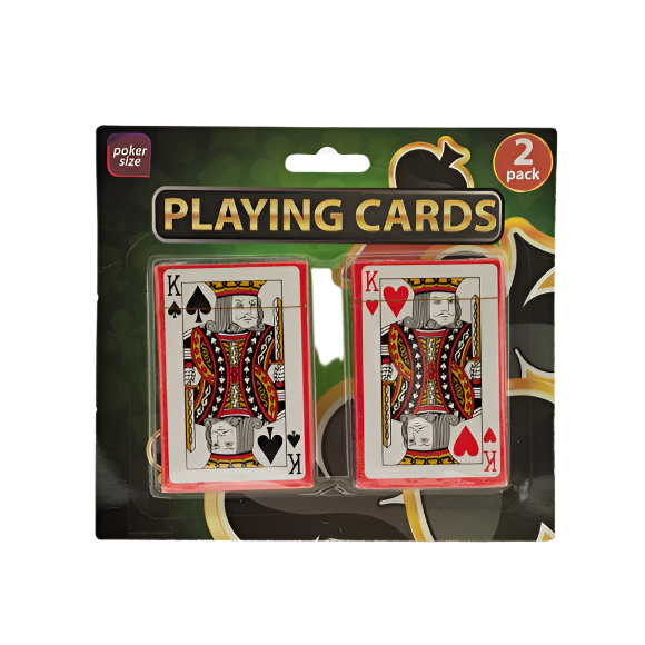 Plastic Coated Poker Size Playing Cards