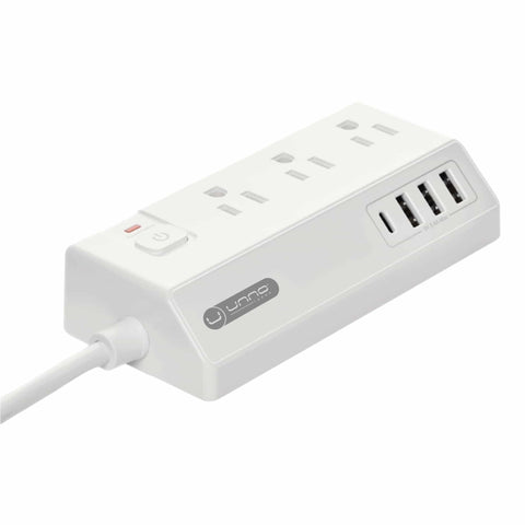 Unno Tekno 7-in-1 Power Strip Max - 3 x NEMA 5-15R , 3 x USB A , 1 x USB C