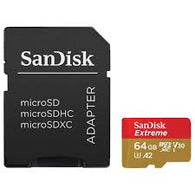 SanDisk Extreme 64GB miccroSDXC Memory Card w/ Adapter - Class 10