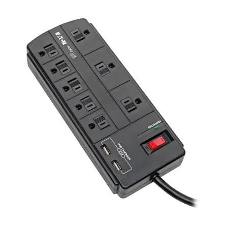 Tripp Lite 8 Outlet Surge Protector w/ 2 USB Ports