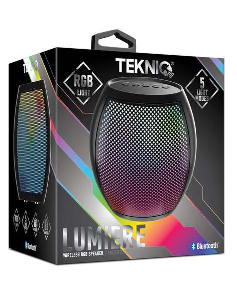 Tekniq Lumiere Bluetooth V5.2 RGB Speaker & Radio