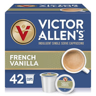 Victor Allen's French Vanilla Cappuccino, 42 Count, Single Serve K-Cup Pods for Keurig K-Cup Brewers