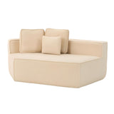 Compressed Boneless Single Sofa Chair w/ 3 Back Cushions - Left Side