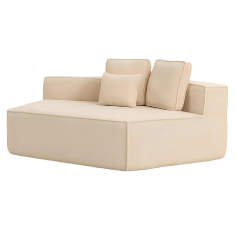 Compressed Boneless Single Sofa Chair w/ 3 Back Cushions - Right Side