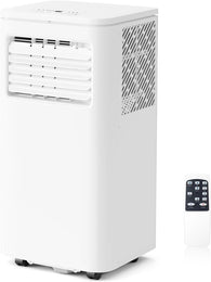 ZAFRO 8000 btu Portable Air Conditioners plus Drain Hose, for rooms up to 350 Sq. Ft - Includes Window Kit