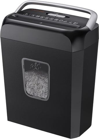 Bonsaii 6-Sheet Cross Cut Paper & Credit Card Shredder