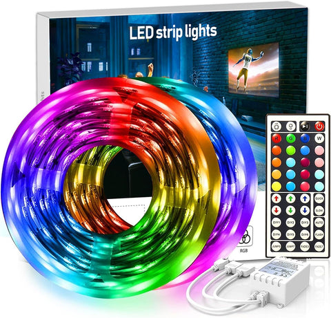 Daybetter 32.8ft LED Strip Lights w/ emote & Power Supply for Bedroom, Desk, Home Decor