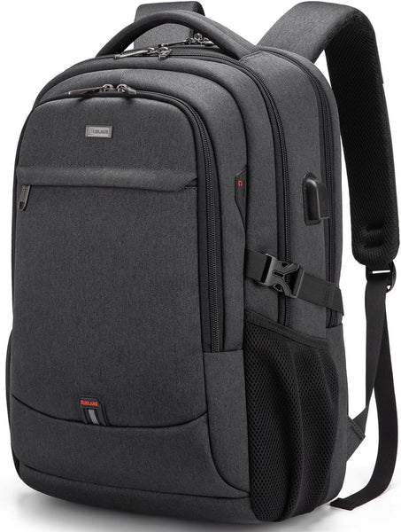 Duslang 17" Water Resistant Laptop Backpack for Travel w/ USB Charging Port