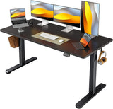 Fezibo Height Adjustable Electric Sit Stand Desk w/ Pencil Holder, 55 x 24 inches