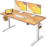 Fezibo Height Adjustable Electric Sit Stand Desk w/ Pencil Holder, 55 x 24 inches