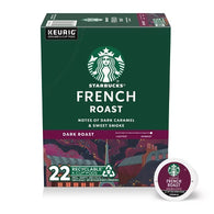 Starbucks French Roast Hot or Iced Coffee Dark Roast, K-Cup Coffee Pods - 22 ct