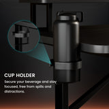 GTRacing Lumina Elite LED Gaming Desk w/ USB & Power Outlets | Monitor Stand & Wireless Charging  - Black