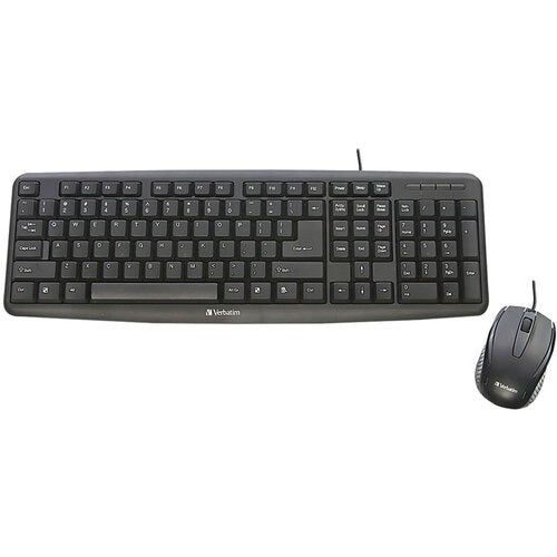 Verbatim Slimline Corded USB Keyboard & Mouse