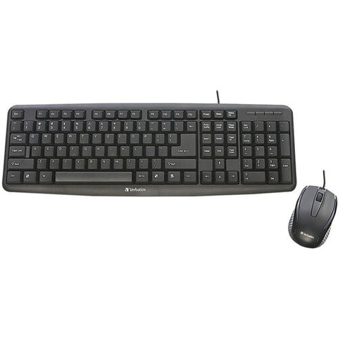 Verbatim Slimline Corded USB Keyboard & Mouse
