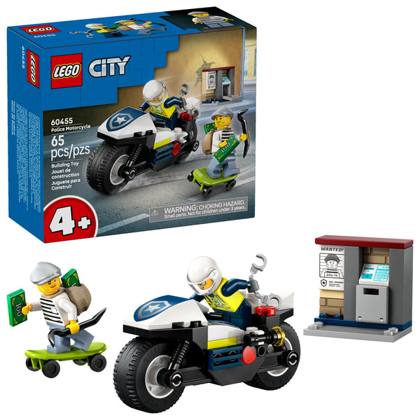 Lego City Police Motorcycle - Ages 4+, 65 pcs