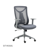 Sit M350 Middle Back Chair, Mesh Fabric, Fixed Armrest