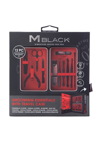 MBLACK 12pc Professional Grooming Essentials w/ Travel Case